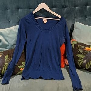 Mossimo Blue long sleeve lightweight sweater XL